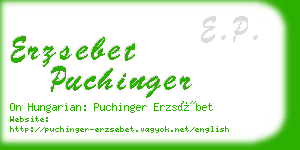 erzsebet puchinger business card